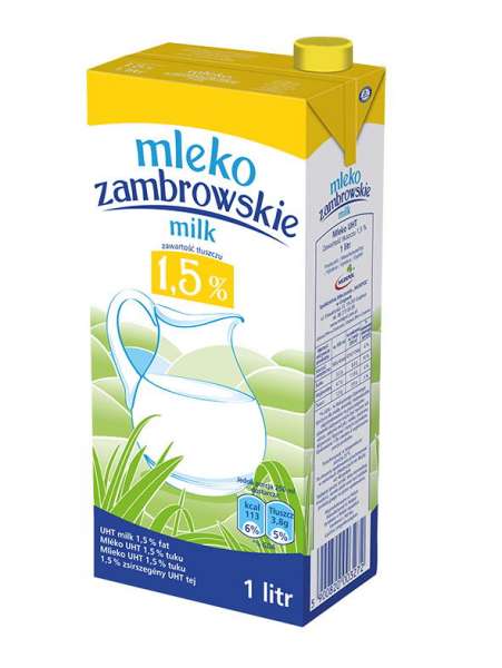 Mlekpol Mleko UHT Zambrowskie 1,5% 1l