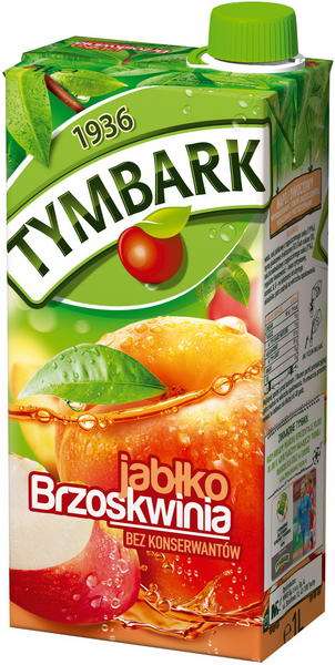 Tymbark 1l jabłko-brzoskw. /12/