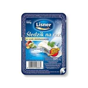 LISNER Śledzik na raz śmietana 100g /12/