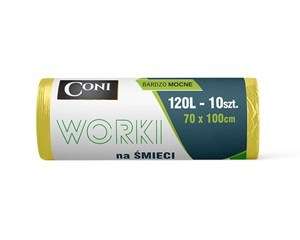 CONI worki na śmieci 120L żółte A10