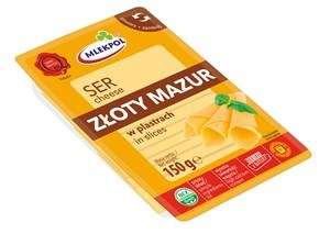 Mlekpol Ser Złoty Mazur plastry 150g/12