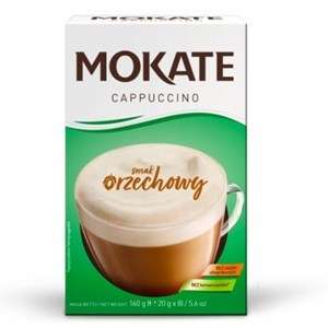 MOKATE cappucino orzech.kart..20gx8