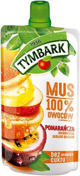 Tymbark mus 100%owoców pomarańcza120g/12