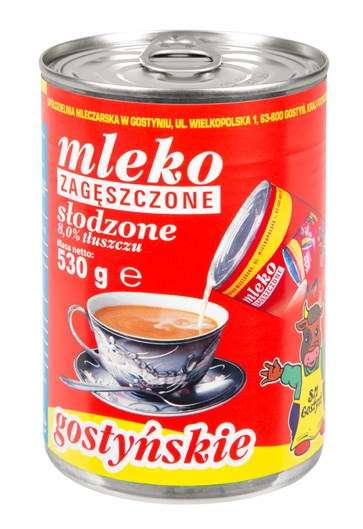 Gostyń Mleko Zagęsz.słodz.PUSZKA 530g/12