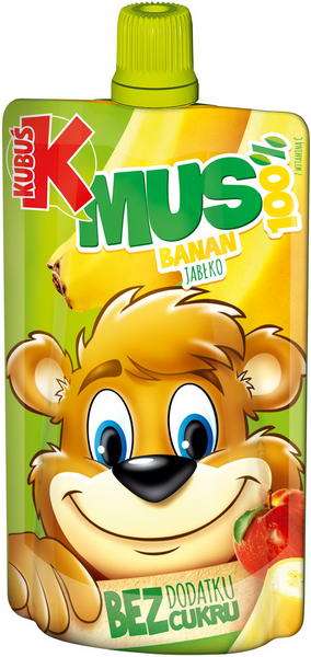 Kubuś Mus 100% banan 100g/12