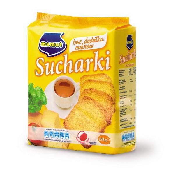 Mamut Sucharki bezcukrowe 225g/10