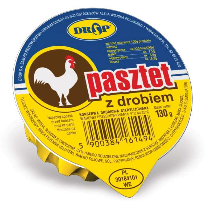 DROP Pasztet DROBIOWY 130g/12/