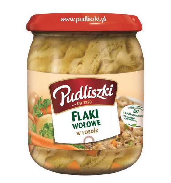 Pudliszki Flaki wołowe w rosole 500g/8