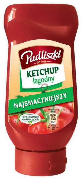 Pudliszki Ketchup łagodny 480g/8/