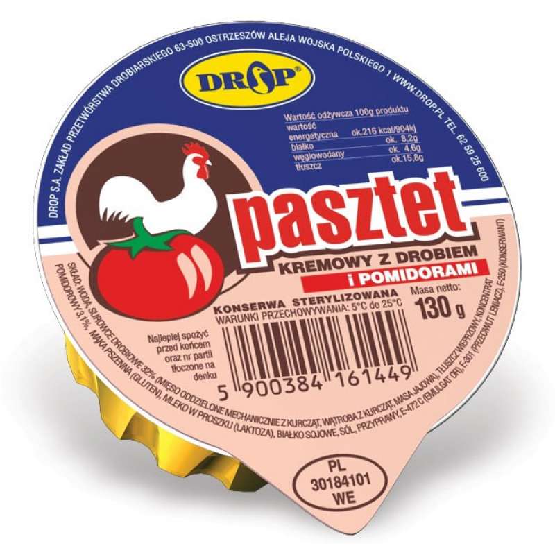DROP Pasztet z POMIDORAMI 130g /12
