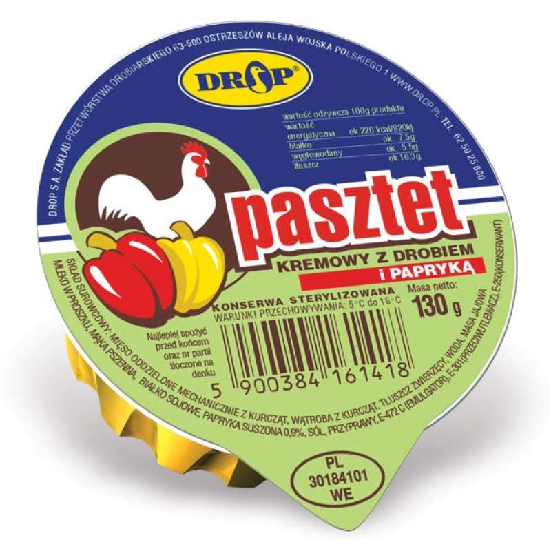DROP Pasztet z PAPRYKĄ 130g/12