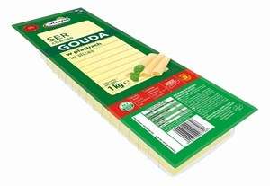 Mlekpol Ser Gouda plastry 1kg/6kgKarton
