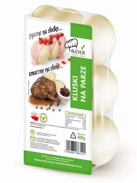 Buchcik Kluski na parze zwykłe 400g/8/