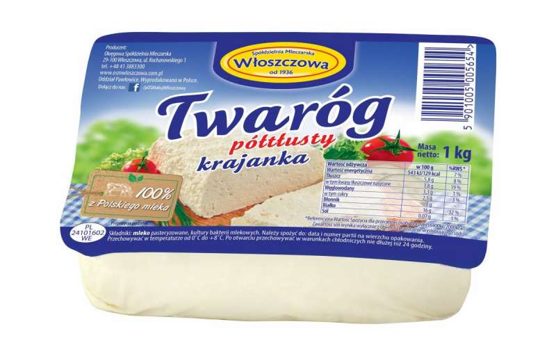 Włoszczowa Twaróg półtłustyKrajanka1kg/8