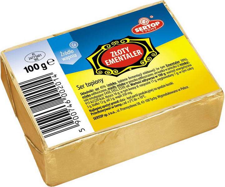 SERTOP topiony Złoty Ementaler100g/10