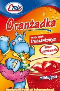 Emix Napój musujący truskawkowy 16g/40